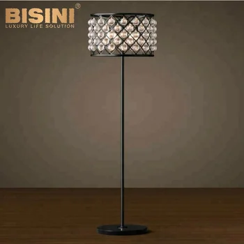 Bisini Modern Iron Crystal Floor Standing Lamp For Kids Room