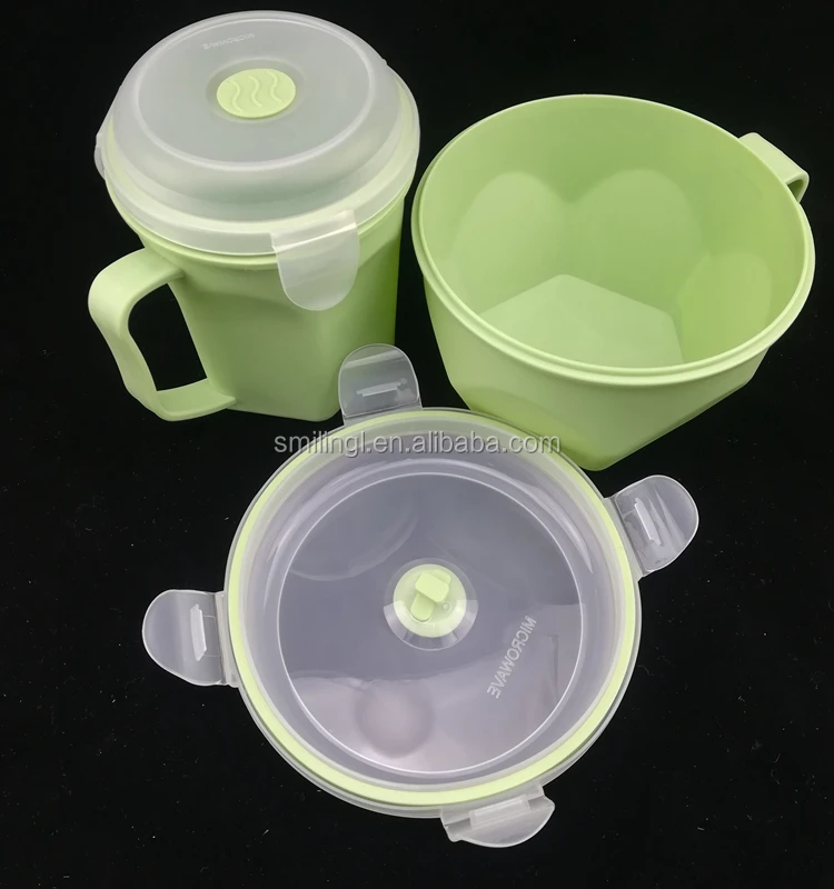 4 Shape Microwave Safe Heat Resistant Rice Bowl Meal Food Container