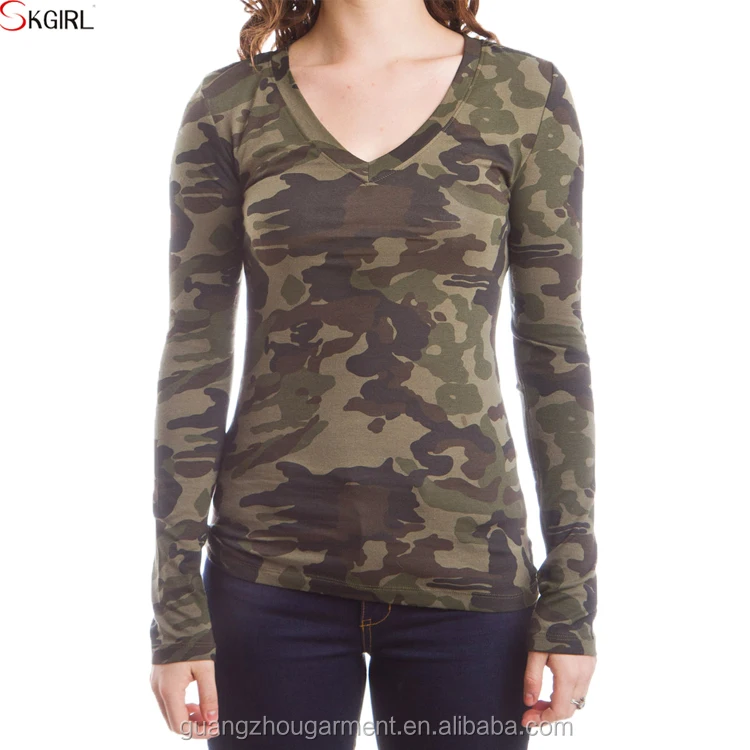 camouflage t shirt for women