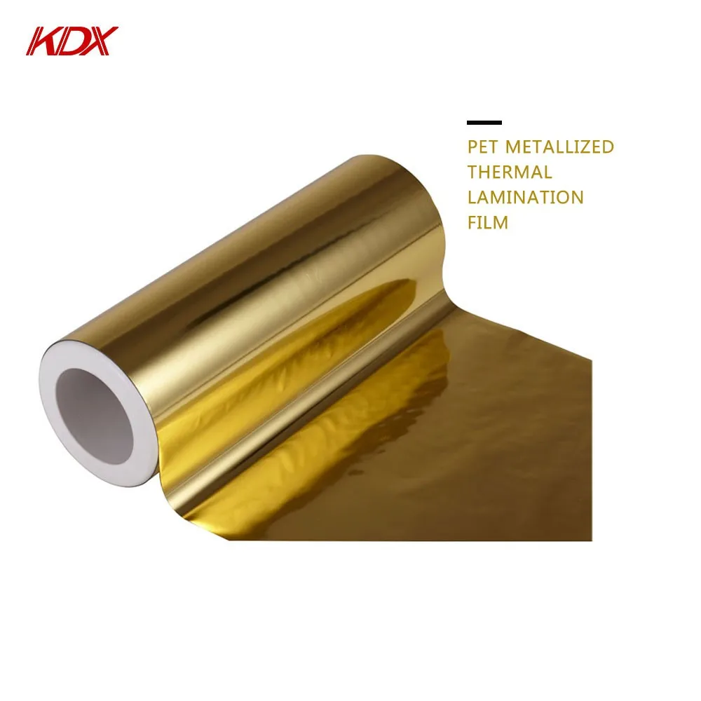 Kdx 25mic Metallized Silver And Gloden Pet Thermal Lamination Roll Film