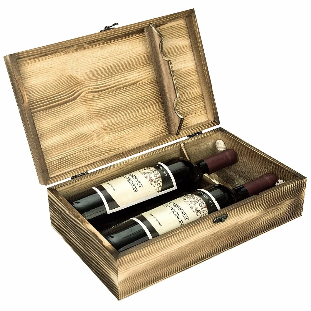 unfinished wood wine box