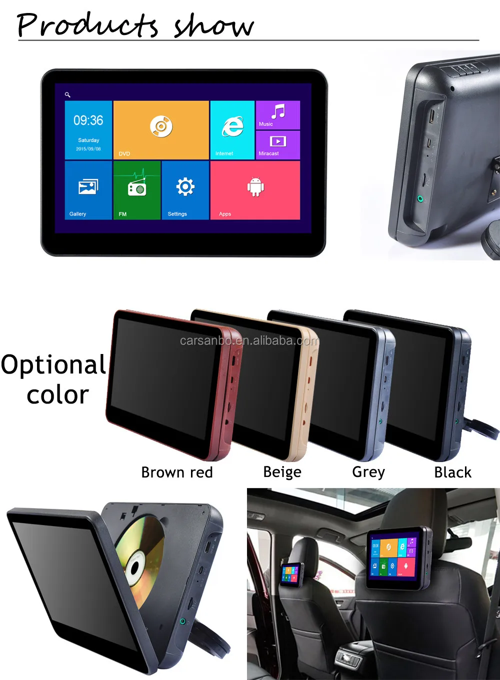 Mtd1001 10.1 Inch Car Headrest Monitor With Hdmi Input Buy Car