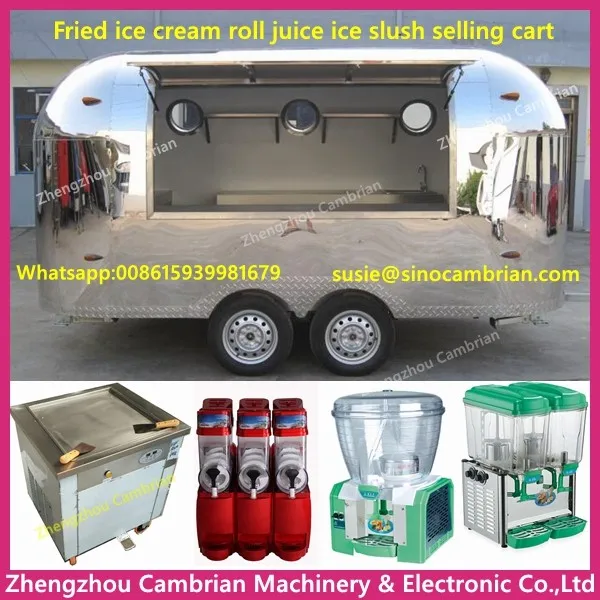 Fried Ice Cream Machine Food Trucks For Sale In China With Mobile