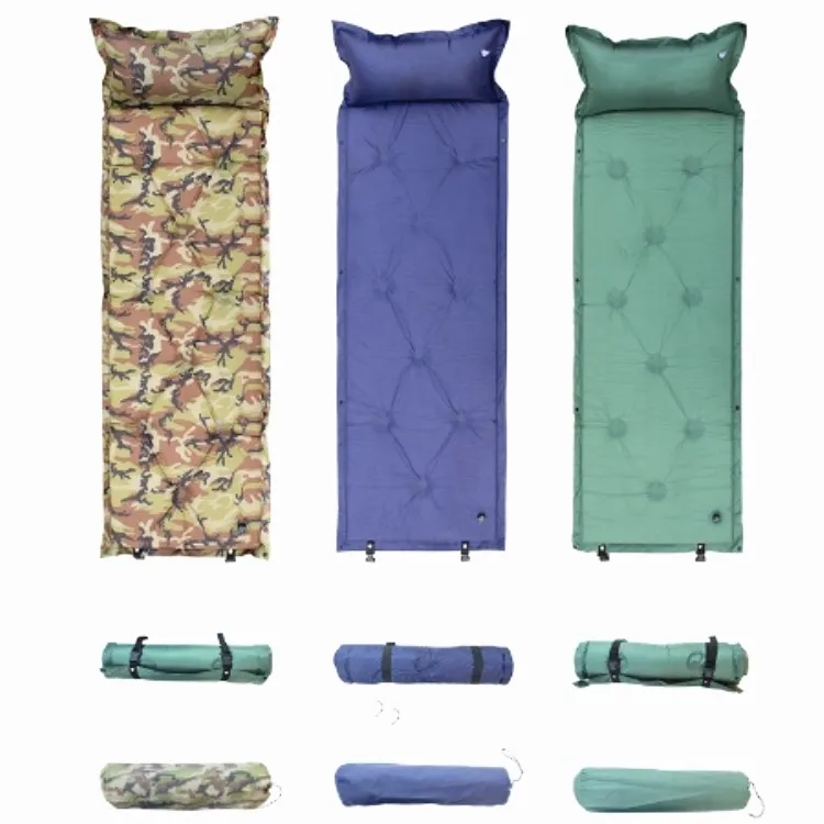 Self Inflating Backpacking Air Mattress Camping Mattress With Attached