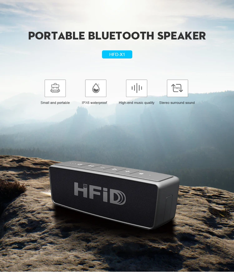 IPX6 Waterproof Portable Wireless Tws Bluetooth Speaker BT5.0 - ANKUX.COM