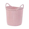 Multifunctional Household Plastic Wicker Storage Basket With Handle Desktop Storage Basket