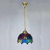 1:12 Dollhouse LED Wire Miniature Colored Tiffany 12 volt Lights Lamp Mini Hanging Ceiling Lamp QW24001