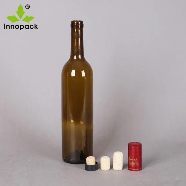 Wholesale 750 Ml Glass Clear Wine Long Neck Clear Glass Bottle With Cork Buy Glass Clear Wine