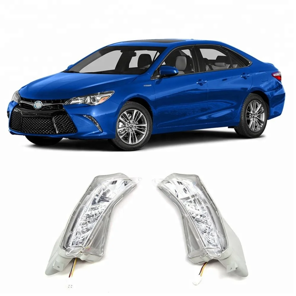 Front Clear lens Signal LED drl daytime running light Driving lights Fog Lamp  for Toyota Camry 2015 2016 2017 2018 US type