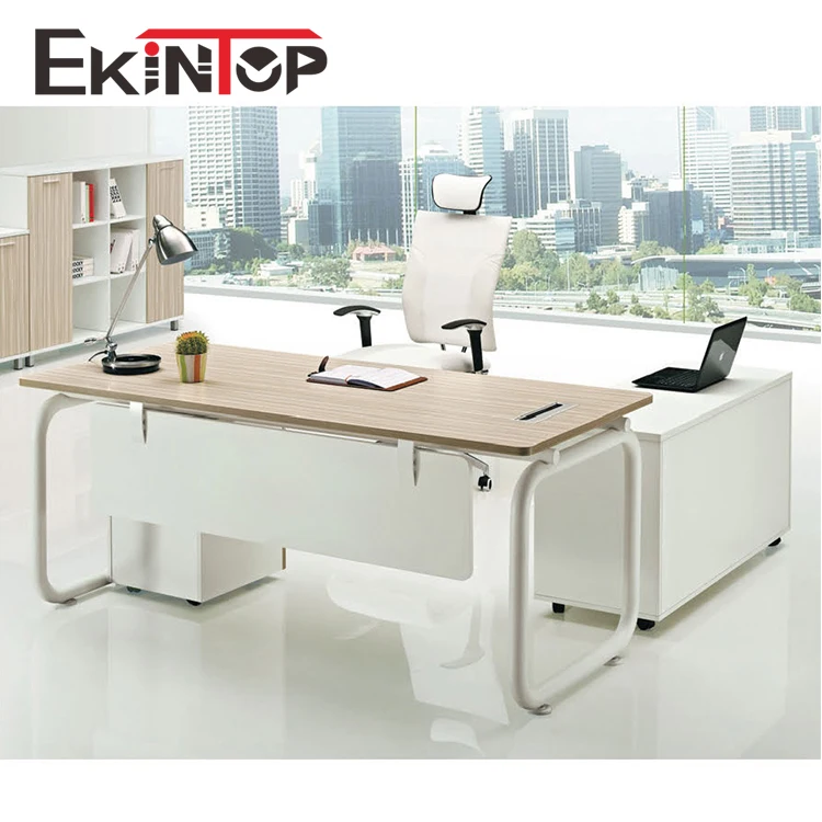 Melamine Office Furniture Table With Metal Leg For Director Used Office Furniture Table With Metal Leg