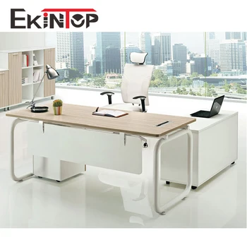Melamine Office Furniture Table With Metal Leg For Director Used Melamine Office Furniture Table With Metal Leg For Director Used