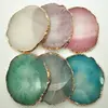 Upmarket New Design Gold Edge Resin Agate slices Wholesale