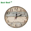 American Flag art Vintage wooden Circular Framed Distressed Wall Clock