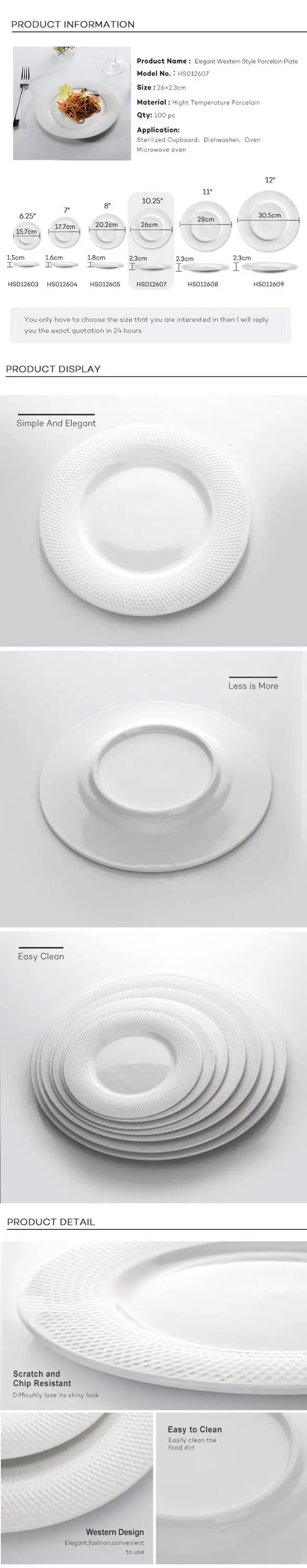 New 2019 White Ceramic Tableware Set Manufacturers Turkish Ceramic Plate, Dinnerware Set Luxury Porcelain Party Dinner Plates&