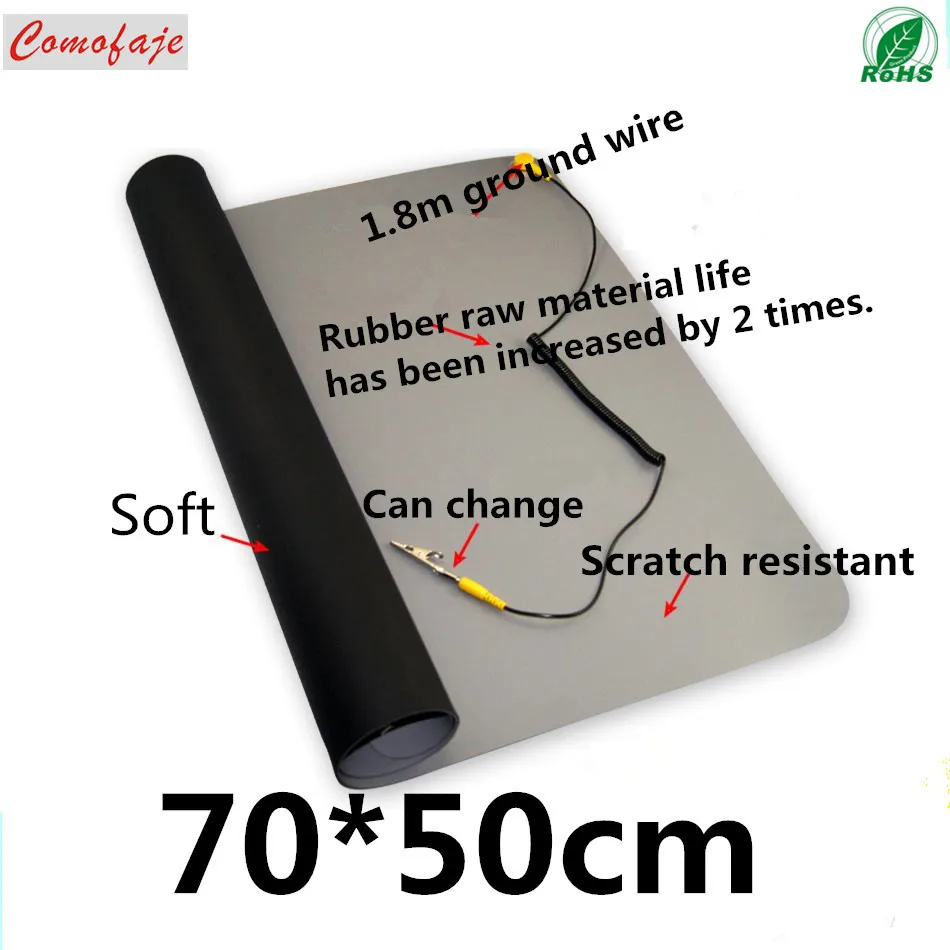 Portable Antistatic Radio Pad (mat)with Ground Wire Work Cloth Tablecloth Rubber Cushion Rubber