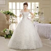 New design exquisite lace fabric wedding dress for princess