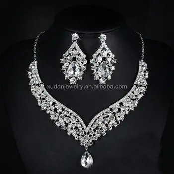 Elegant Flower Crystal Bridal Jewelry 