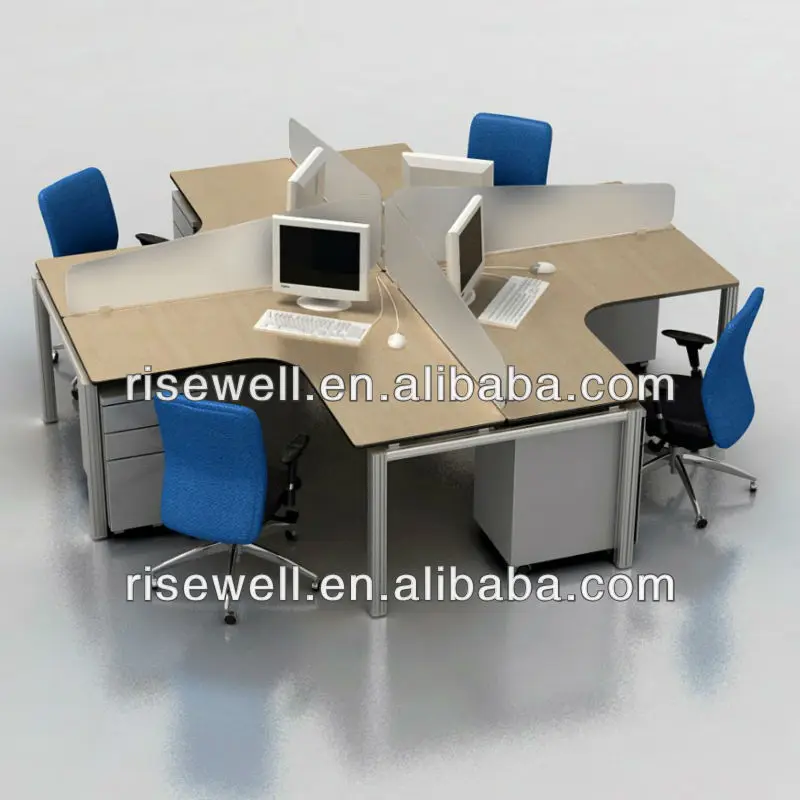 4 People Cheap Office Desk