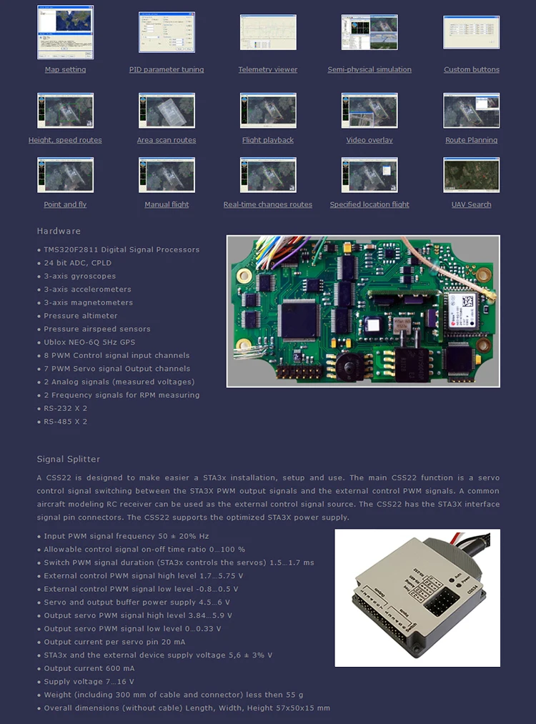 Sta34 Advanced Open Source Multifunction Programmable Uav Autopilot
