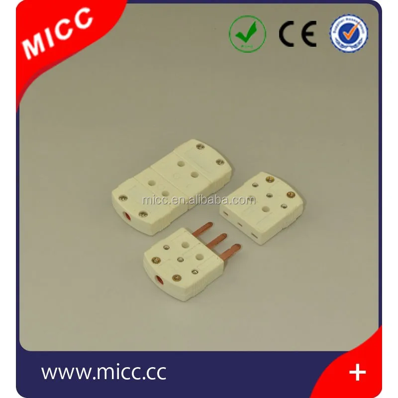 Micc Rtd 3 Pin Male Plug Thermocouple Connectors For Industrial Use