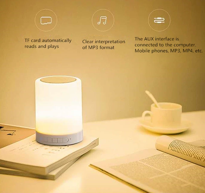 2019 audio player portable mini wireless speakers with Led Color Light - ANKUX.COM