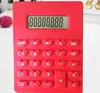 Red color heart shaped button 8 digit mini pocket promotional electronic calculator