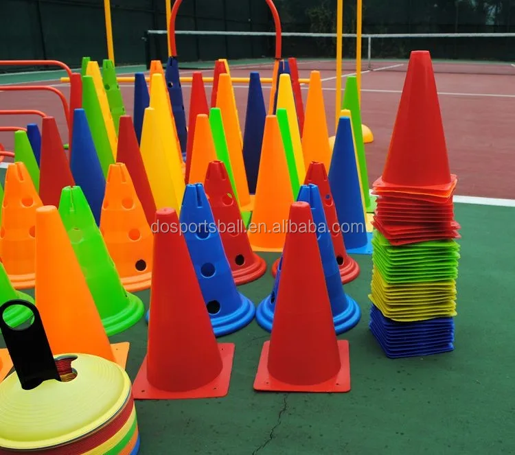 50cm Functional Plastic Sports Training Marking Cones With Holes Soccer