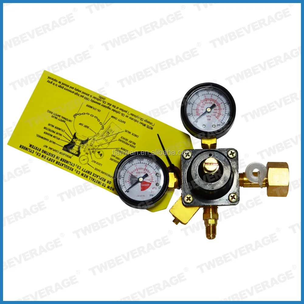 Primary Co2 Gas Pressure Regulator Secondary Regulator Gauge For