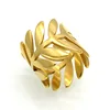 Wholesale Jewelry Los Angeles California Olive Leaf Band Ring For Women Gold Color Wedding Rings Bijoux Christmas Gift