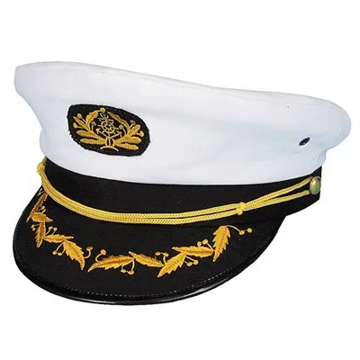 Fancy cosplay hat accessories military hats white captain sailor hat navy marine