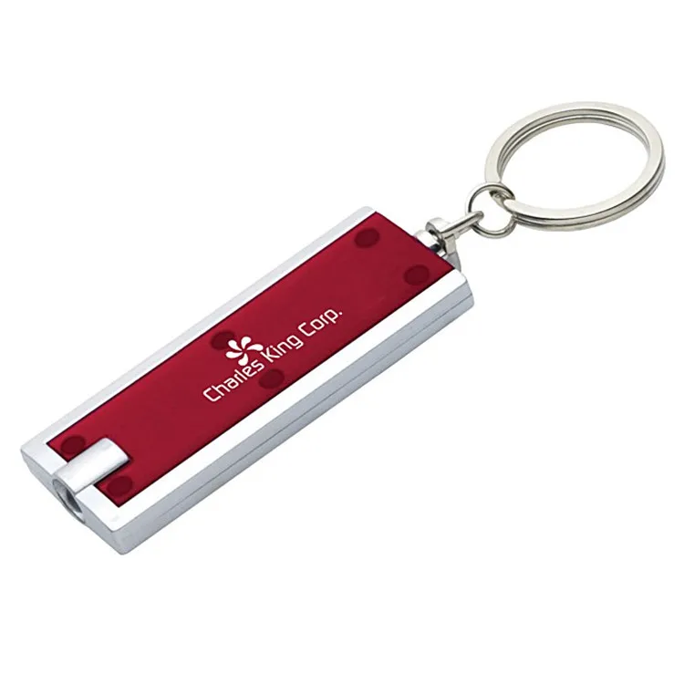Top Popular Promotional Led Keychain/led Flashlight Tag/rectangular Led