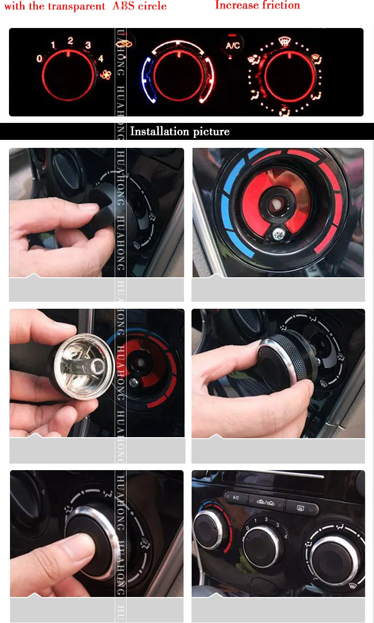 Vtear Car Ac Knob For Great Wall Hover M2 Ac Knob Aluminum Alloy Air