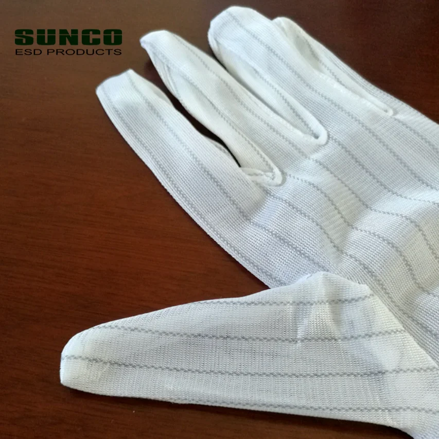 230mm L Xl 100 Polyester Esd Gloves For Cleanroom Buy 230mm