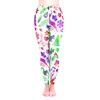 Watercolor White leggings with Christmas Snow Things Printed skin tight leggings women