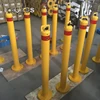 Hot Sale Carbon Steel Yellow Round Surface Mounted Galvanized Metal traffic Removable Bollard For Vehicle Access Control