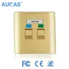AUCAS high quality Cat5e/Cat6 new 1 2 3 4 Ports Blank RJ45 Wall/door lock faceplate