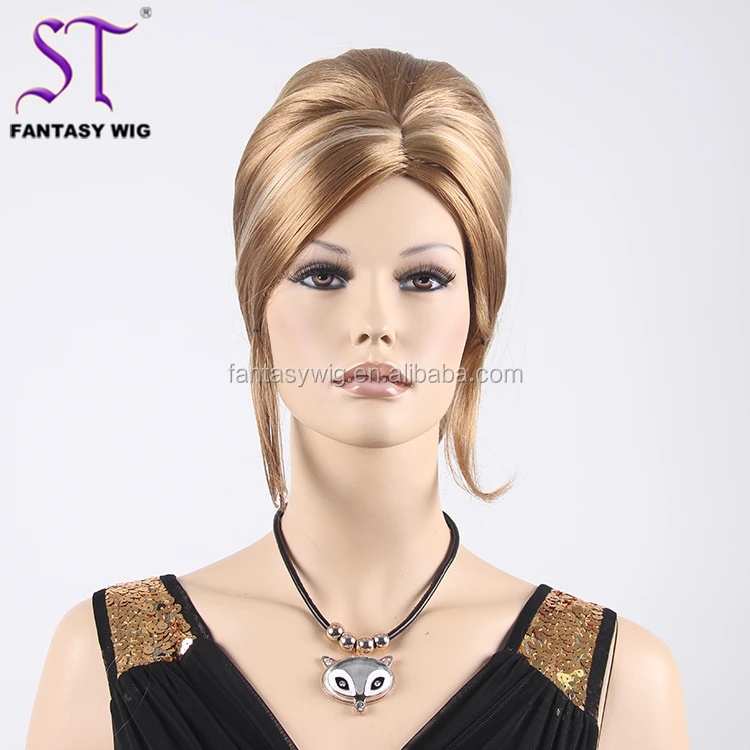 perruque chignon blond