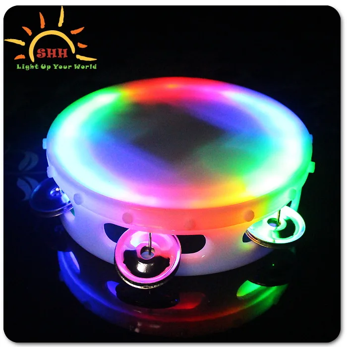 New Design Party product Disco Lights flashing bell led light up tambourine