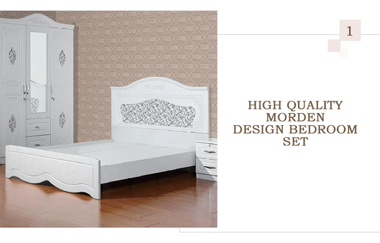 Cheap Wholesale White Pvc Finished High Gloss Beautiful Bedroom