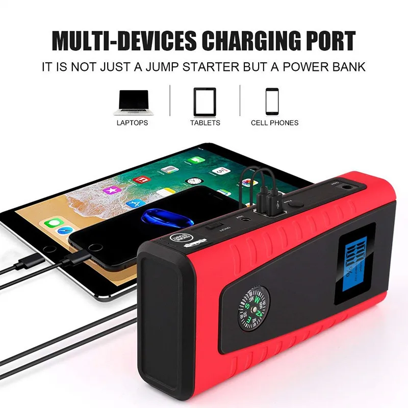 18000 Mah 12v Solar Panel Power Bank Battery Jump Starter Buy Jump