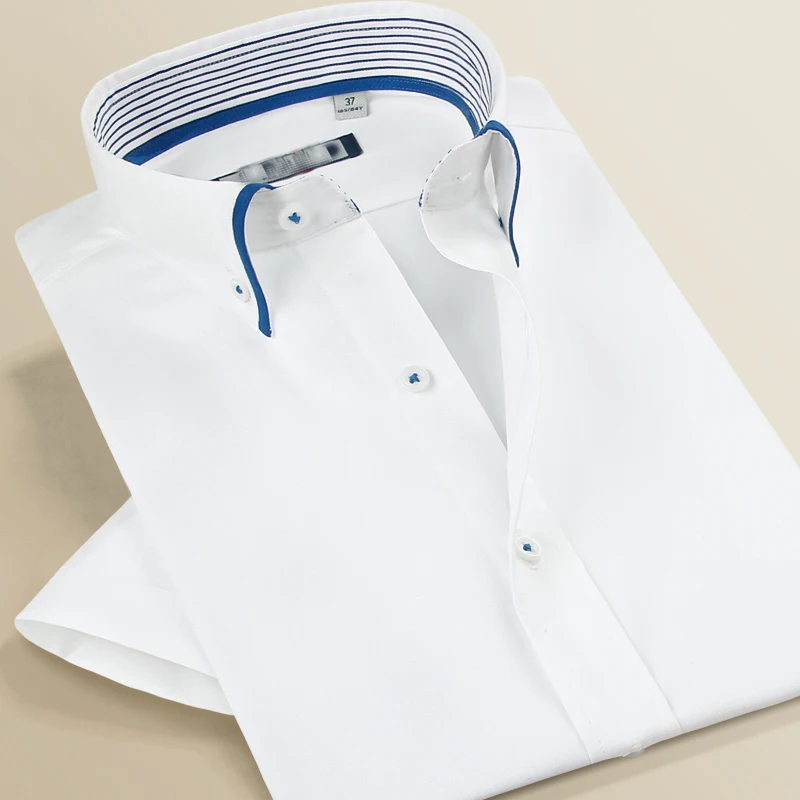 
custom new design pure color mens white dress shirts 
