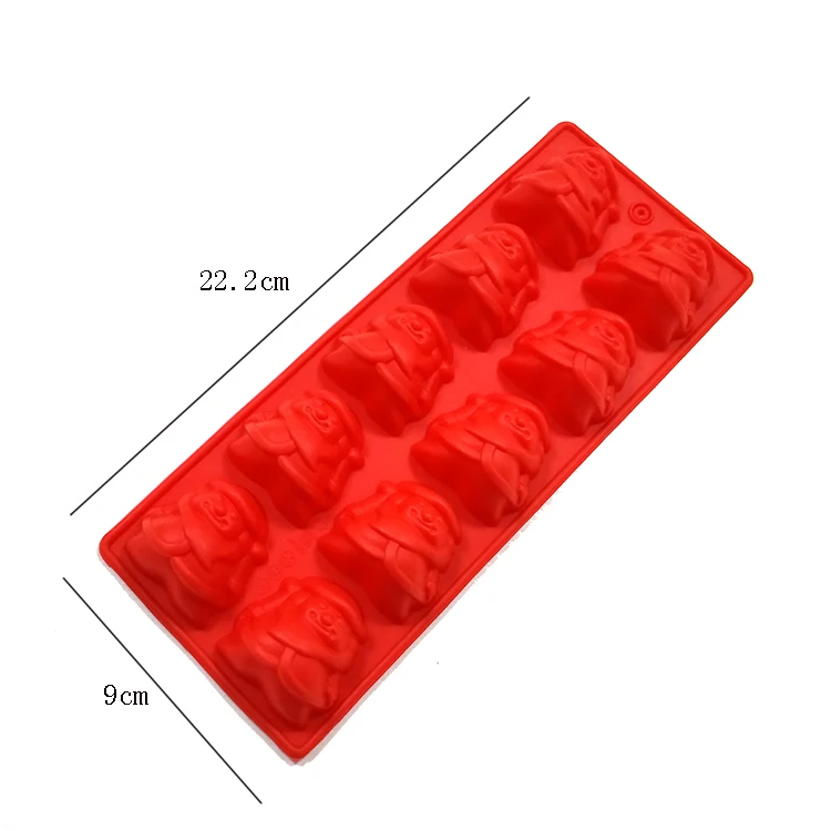 10 Cups Christmas Tree Santa Claus Candy Sugar Mould Silicone Chocolate