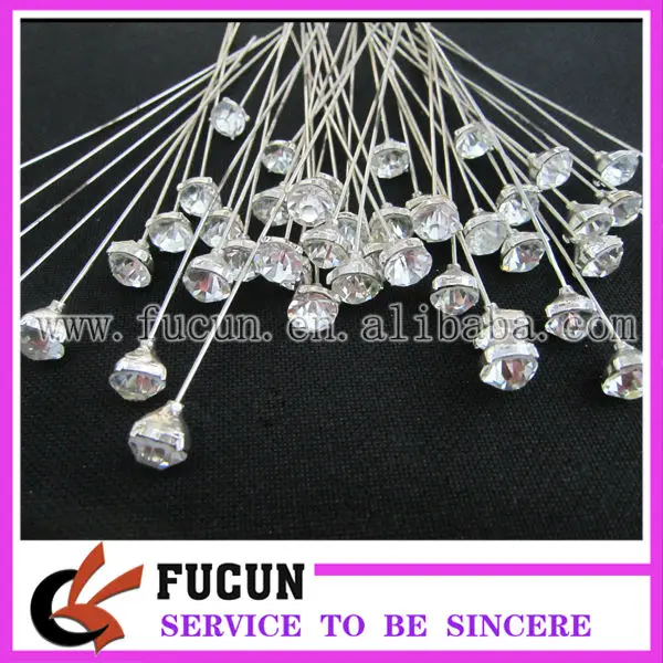 Crystal Rhinestone Wedding Floral Bouquet Jewelry Wire Picks Diamond