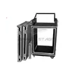 10 Space Amp Rack 10U Slanted Top DJ Mixer Road Flight Case with wheels