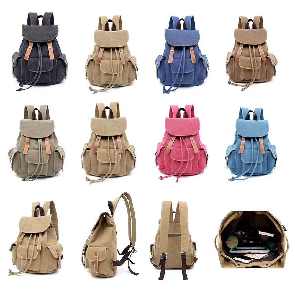 Fashion Womens Canvas Travel Backpack Day Backpack College Canvas