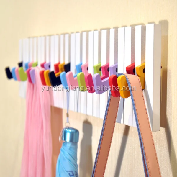 colorful coat hooks