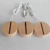 High quality beech wood led base for 3D laser crystal block