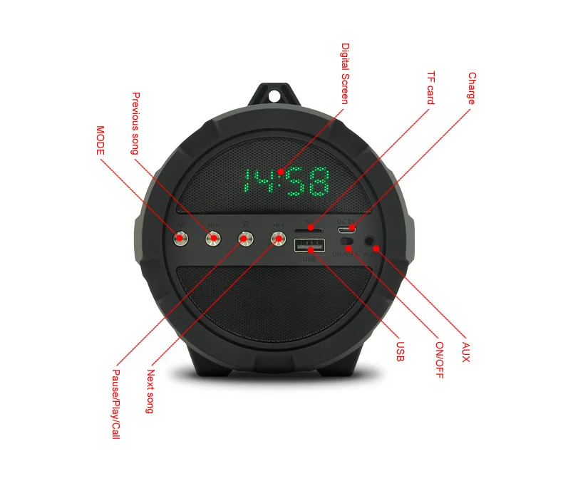 Cheap price model 10W Digital Alarm Clock Loudsound 3.0 Bluetooth Speaker - ANKUX.COM
