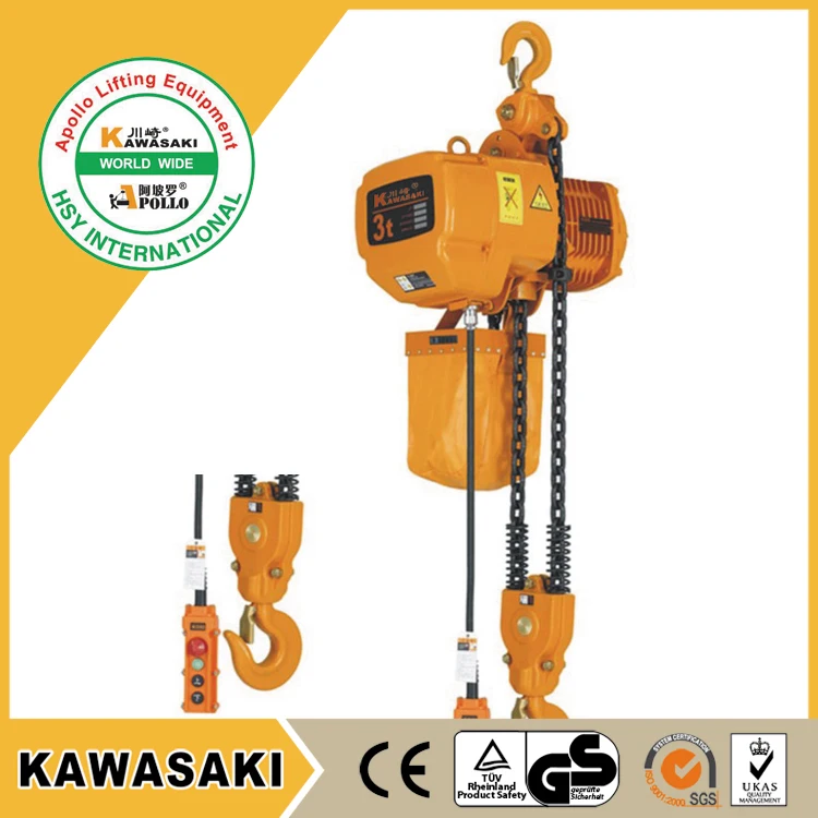 Factory price 1phase 220V or 3 phase 380V-460V motorized trolley type small electric chain hoist single or double speed for sale