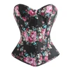 Classic Sweetheart Rose Pattern Trim Red Gothic Strapless Sexy Steampunk Steel Boned Brocade Waist Trimming Overbust Corset
